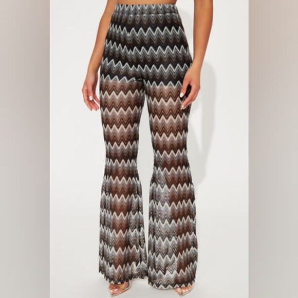 Nwt! Anthropologie Free People zig zag crochet knit flared bell pull on pants - Picture 11 of 11